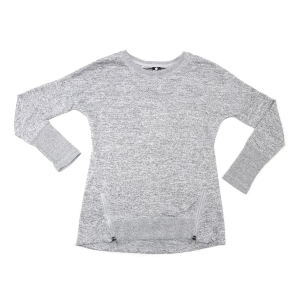 NWT‎ Women's Heather Grey ACTIVE LIFE Zipper Top Size Small S